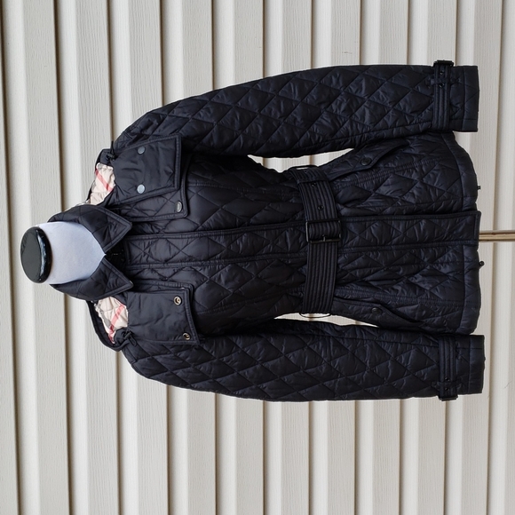 BURBERRY SHORT FINSBRIDGE NOVA CHECK LINED HOODED JACKET COAT - Picture 2 of 11